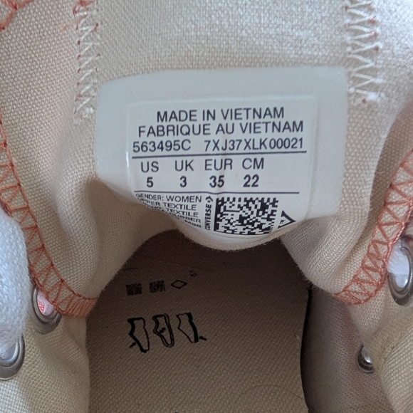 Converse All Star Coral Low Top Platform Sneakers - Picture 7 of 8